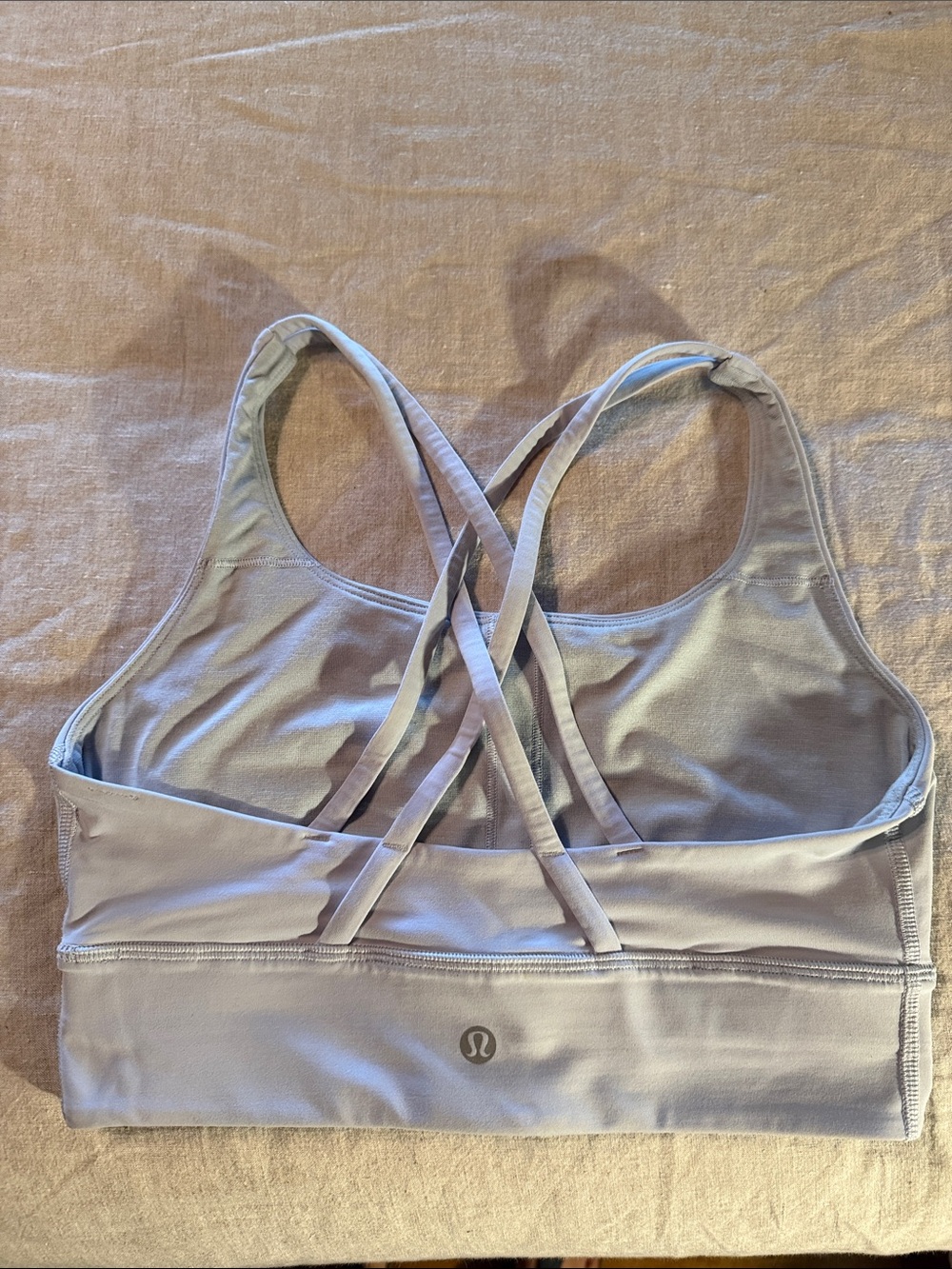 lululemon Energy Longline Sports bra in starch blue, size 6